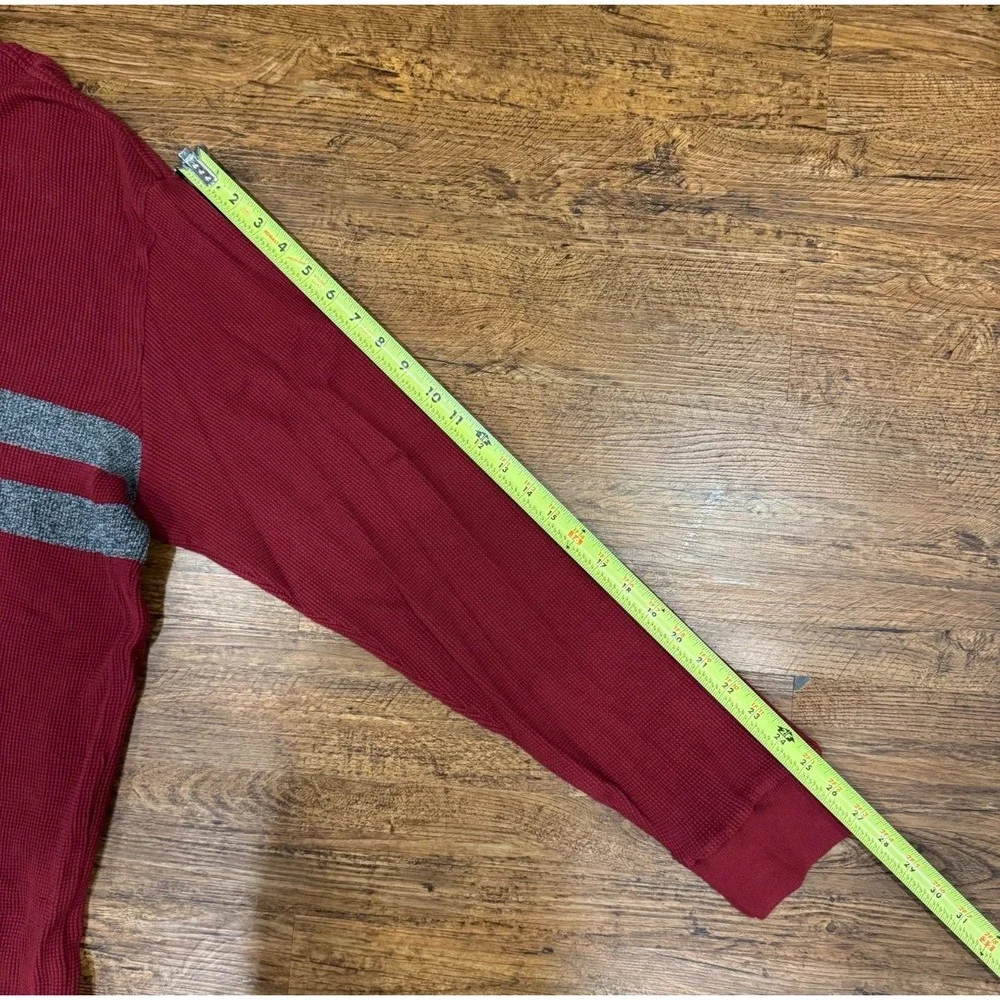 Polo Ralph Lauren‎ Red Waffle Knit Thermal Golf Long Sleeve Polo Shirt Men's 2XL